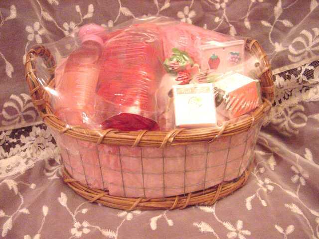 Strawberry Shower Gift Basket