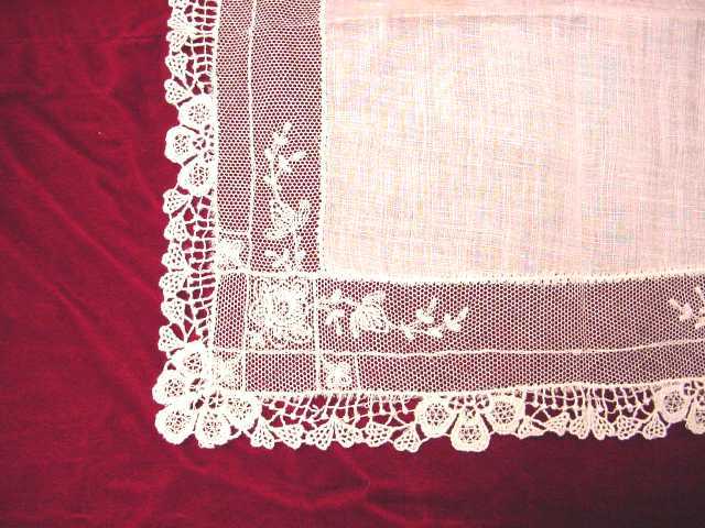 Lovely Antique Net Lace Bridal Hanky