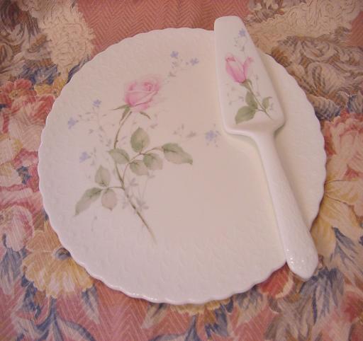 Mikasa bone china Cake plate and matching server