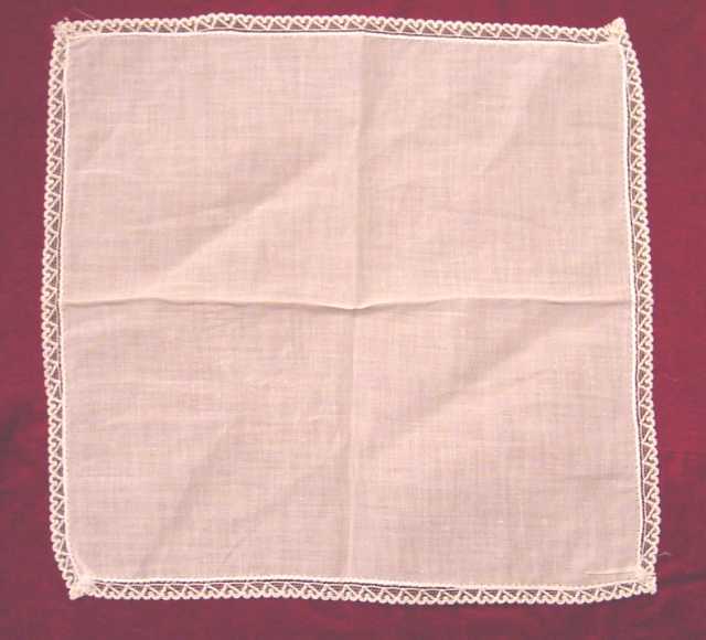 Vintage Net Heart Lace Wedding Handkerchief