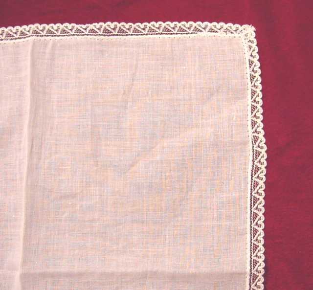 Vintage Net Heart Lace Wedding Handkerchief